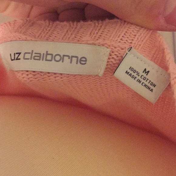 Liz Claiborne Pink Sweater Blouse - Picture 5 of 6